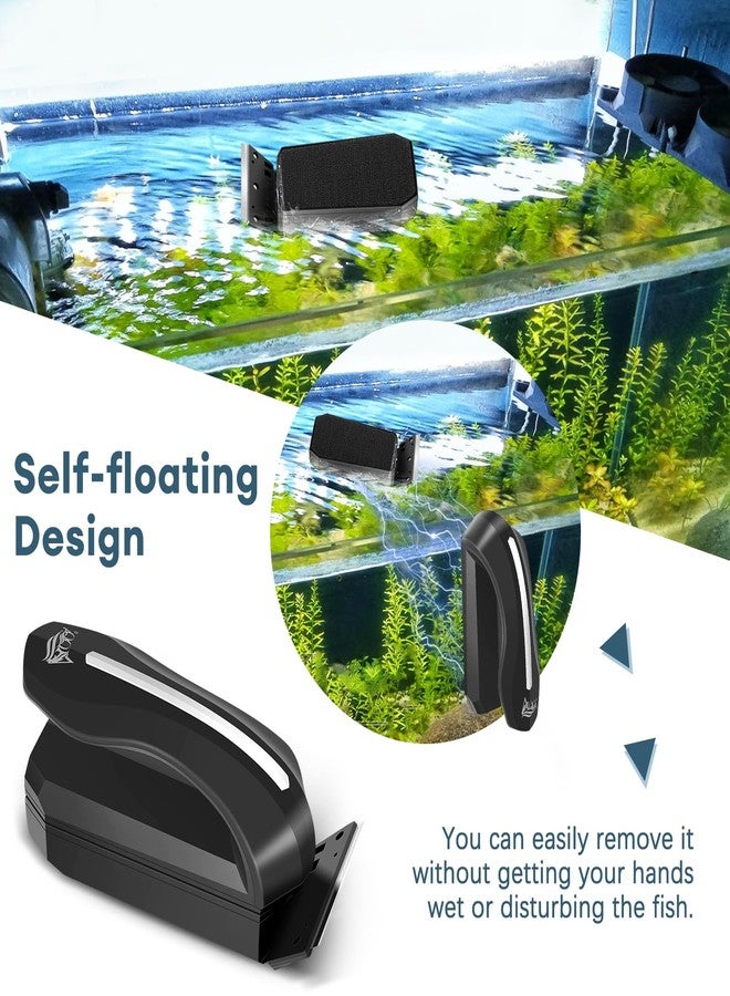 AQQA Aquarium Magnet Glass/Acrylic Cleaner,Fish Tank Cleaner Brush,Magnetic Algae Scrapers Cleaning Tools with 2 Detachable Scrapers,Floating Freshwater Saltwater (XL) - Image 4